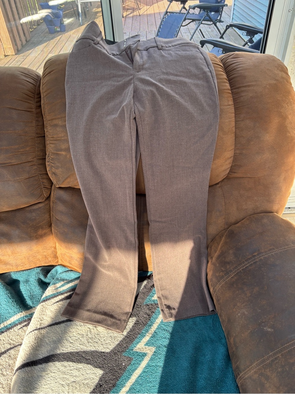 Apt. 9 Brown Straight-Leg Trousers